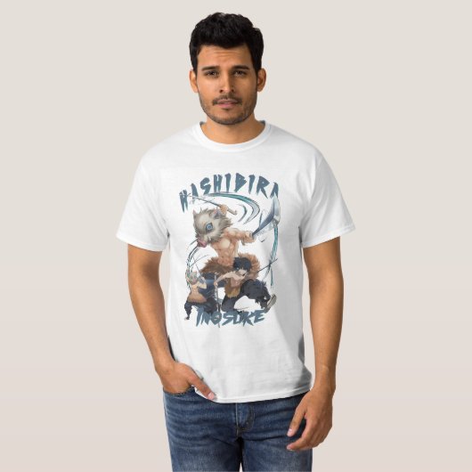 Cartoon Hashibira Inosuke  T-shirt (Voorkant volledig)