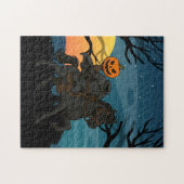 cartoon Headless Horseman Halloween / Herfst Legpuzzel (Horizontaal)