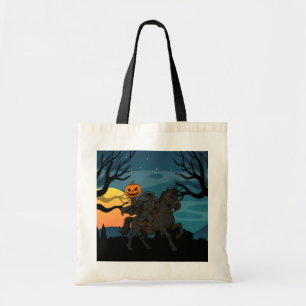 cartoon Headless Horseman Halloween / Herfst Tote Bag