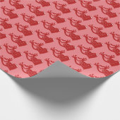 cartoon heart makes heart sign cadeaupapier (Hoek)