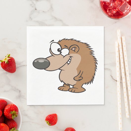 Cartoon Hedegel Brown Animal Napkins Servet