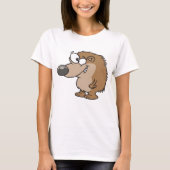 Cartoon Hedegel Brown Animal T-Shirt (Voorkant)