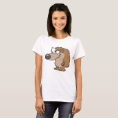 Cartoon Hedegel Brown Animal T-Shirt (Voorkant volledig)