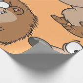 Cartoon Hedégel Brown Animal Wrapping Paper Cadeaupapier