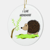 Cartoon Hedegel Keramisch Ornament (Links)