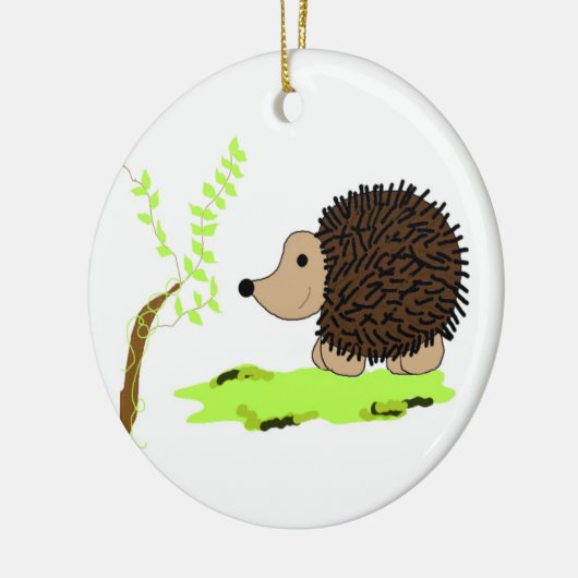 Cartoon Hedegel Keramisch Ornament (Links)