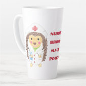Cartoon Hedgehog Nurse Magic Potion Latte Mok (Linkerhoek)