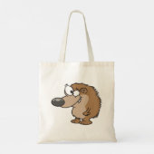 Cartoon Hedgel Brown Animal Canvas tas (Achterkant)