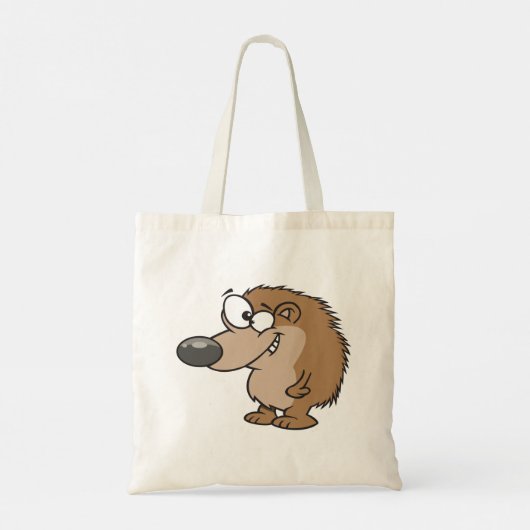 Cartoon Hedgel Brown Animal Canvas tas (Achterkant)
