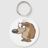 Cartoon Hedgel Brown Animal Sleutelhanger (Voorkant)