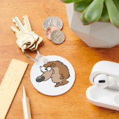 Cartoon Hedgel Brown Animal Sleutelhanger