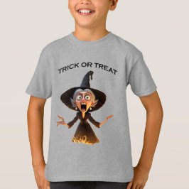 Cartoon heks "Trick or treat" T-shirt