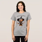 Cartoon heks "Trick or treat" Tri-Blend Shirt (Voorkant volledig)