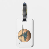 Cartoon helikopter bagagelabel (Achterkant verticaal)