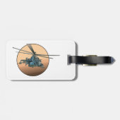 Cartoon helikopter bagagelabel (Achterkant horizontaal)