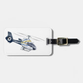 Cartoon Helikopter Bagagelabel (Voorkant horizontaal)