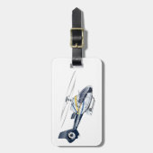 Cartoon Helikopter Bagagelabel (Voorkant verticaal)