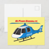 Cartoon helikopter helikopter helikopter van de po briefkaart (Voorkant / Achterkant)