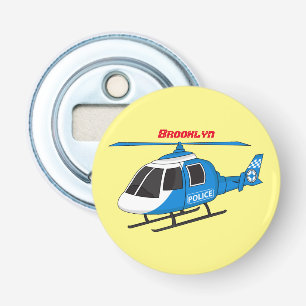 Cartoon helikopter helikopter helikopter van de po button flesopener