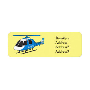 Cartoon helikopter helikopter helikopter van de po etiket