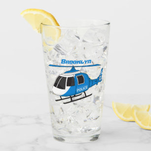 Cartoon helikopter helikopter helikopter van de po glas