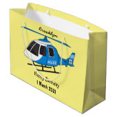 Cartoon helikopter helikopter helikopter van de po groot cadeauzakje (Achterkant Gekanteld)