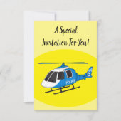 Cartoon helikopter helikopter helikopter van de po kaart (Achterkant)