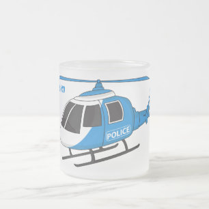Cartoon helikopter helikopter helikopter van de po matglas koffiemok