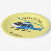 Cartoon helikopter helikopter helikopter van de po papieren bordje (Gekanteld)