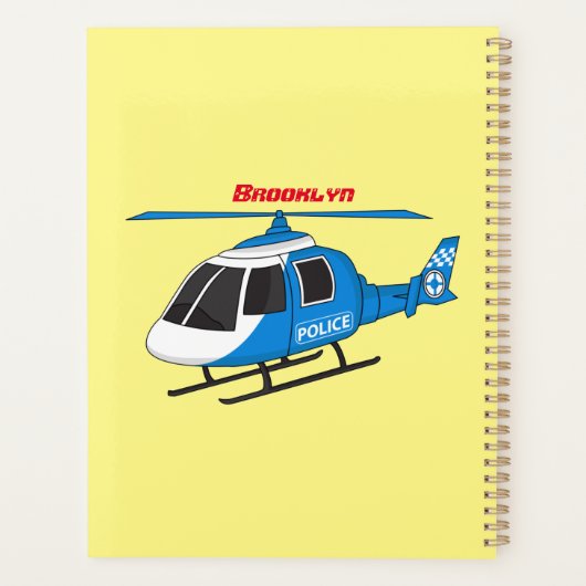 Cartoon helikopter helikopter helikopter van de po planner (Achterkant)