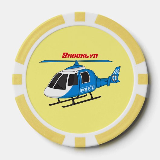 Cartoon helikopter helikopter helikopter van de po poker chips (Voorkant)