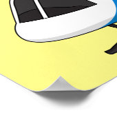 Cartoon helikopter helikopter helikopter van de po poster (Hoek)