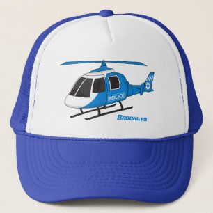 Cartoon helikopter helikopter helikopter van de po trucker pet
