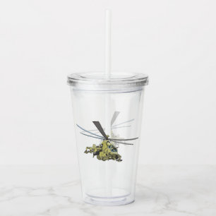 Cartoon Helikopter "Hind" Acryl Drinkbeker
