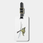 Cartoon Helikopter "Hind" Bagagelabel (Voorkant verticaal)