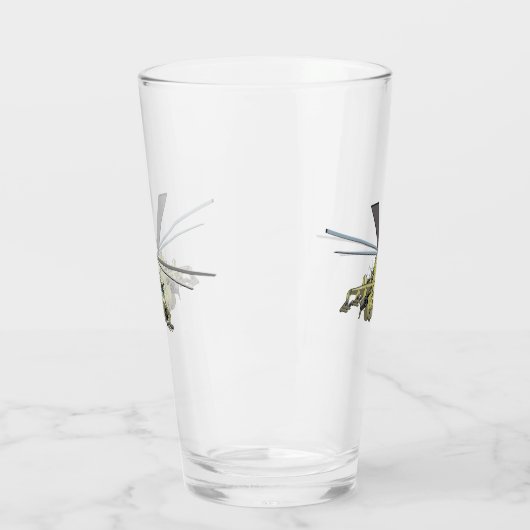 Cartoon Helikopter "Hind" Glas (Links)