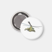 Cartoon Helikopter "Hind" Magneet (Voorkant / Achterkant)