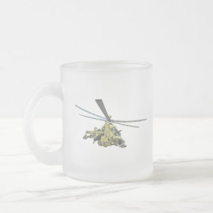 Cartoon Helikopter "Hind" Matglas Koffiemok