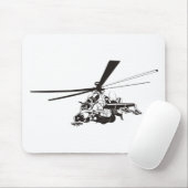 Cartoon Helikopter "Hind" Muismat (Met muis)