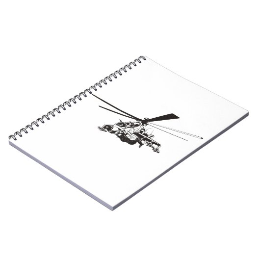 Cartoon Helikopter "Hind" Notitieboek (Linkerzijde)