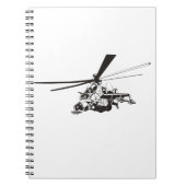 Cartoon Helikopter "Hind" Notitieboek (Voorkant)