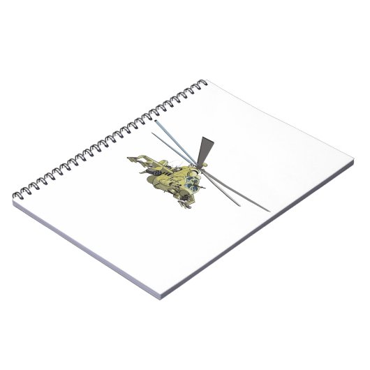 Cartoon Helikopter "Hind" Notitieboek (Linkerzijde)