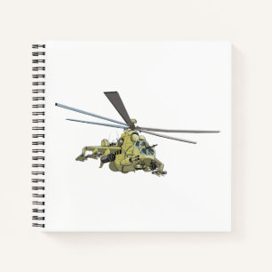 Cartoon Helikopter "Hind" Notitieboek