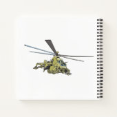 Cartoon Helikopter "Hind" Notitieboek (Achterkant)