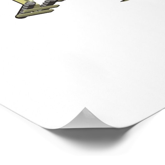 Cartoon Helikopter "Hind" Poster (Hoek)