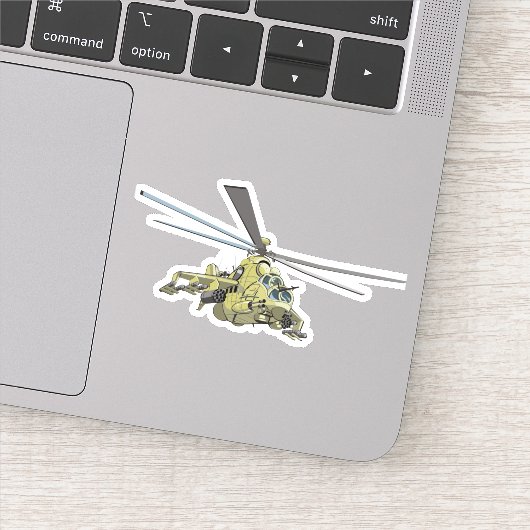 Cartoon Helikopter "Hind" Sticker (Detail)