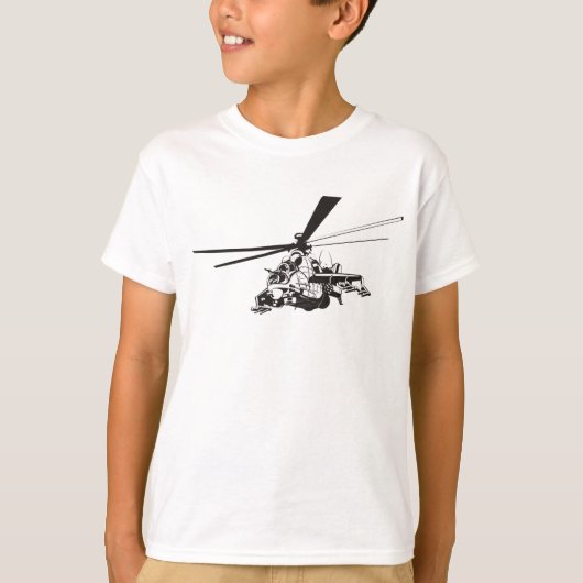 Cartoon Helikopter "Hind" T-shirt (Voorkant)