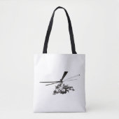 Cartoon Helikopter "Hind" Tote Bag (Voorkant)