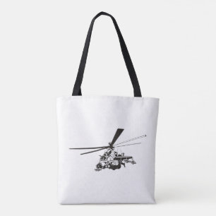 Cartoon Helikopter "Hind" Tote Bag