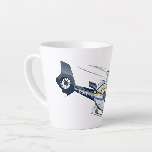 Cartoon Helikopter Latte Mok (Linkerhoek)